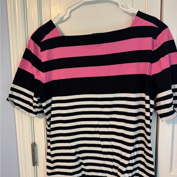 Chaos Striped Pink and Black Women's Top, Large - Picture 4 of 7
